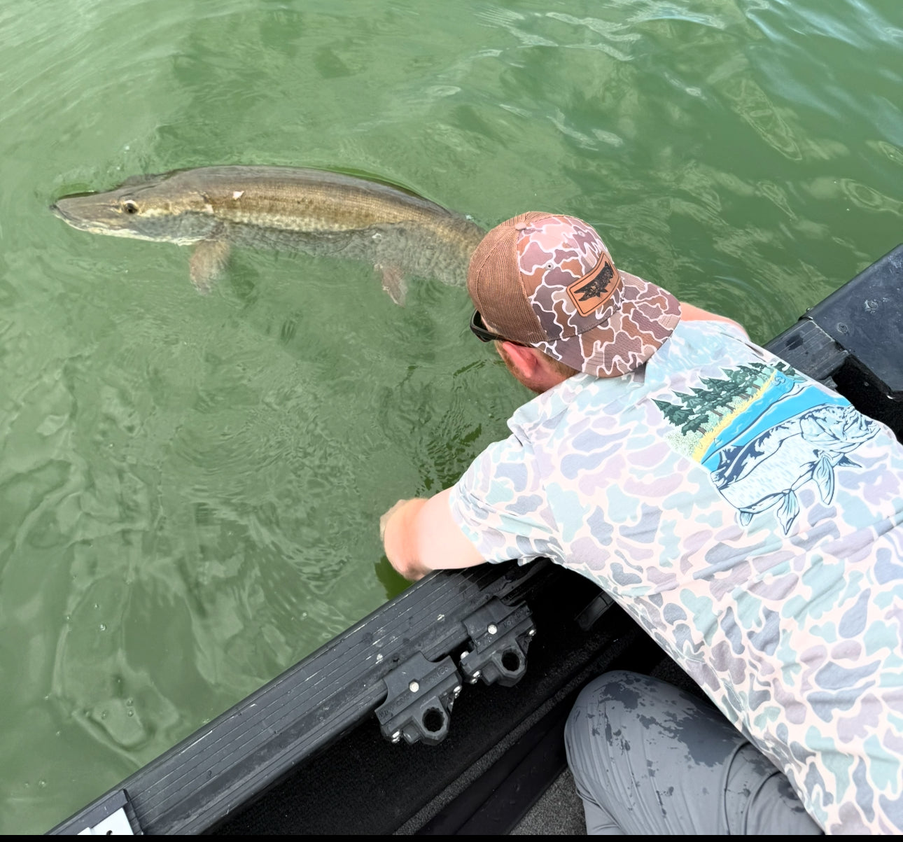 Headwaters Musky Faded Camo Performance T