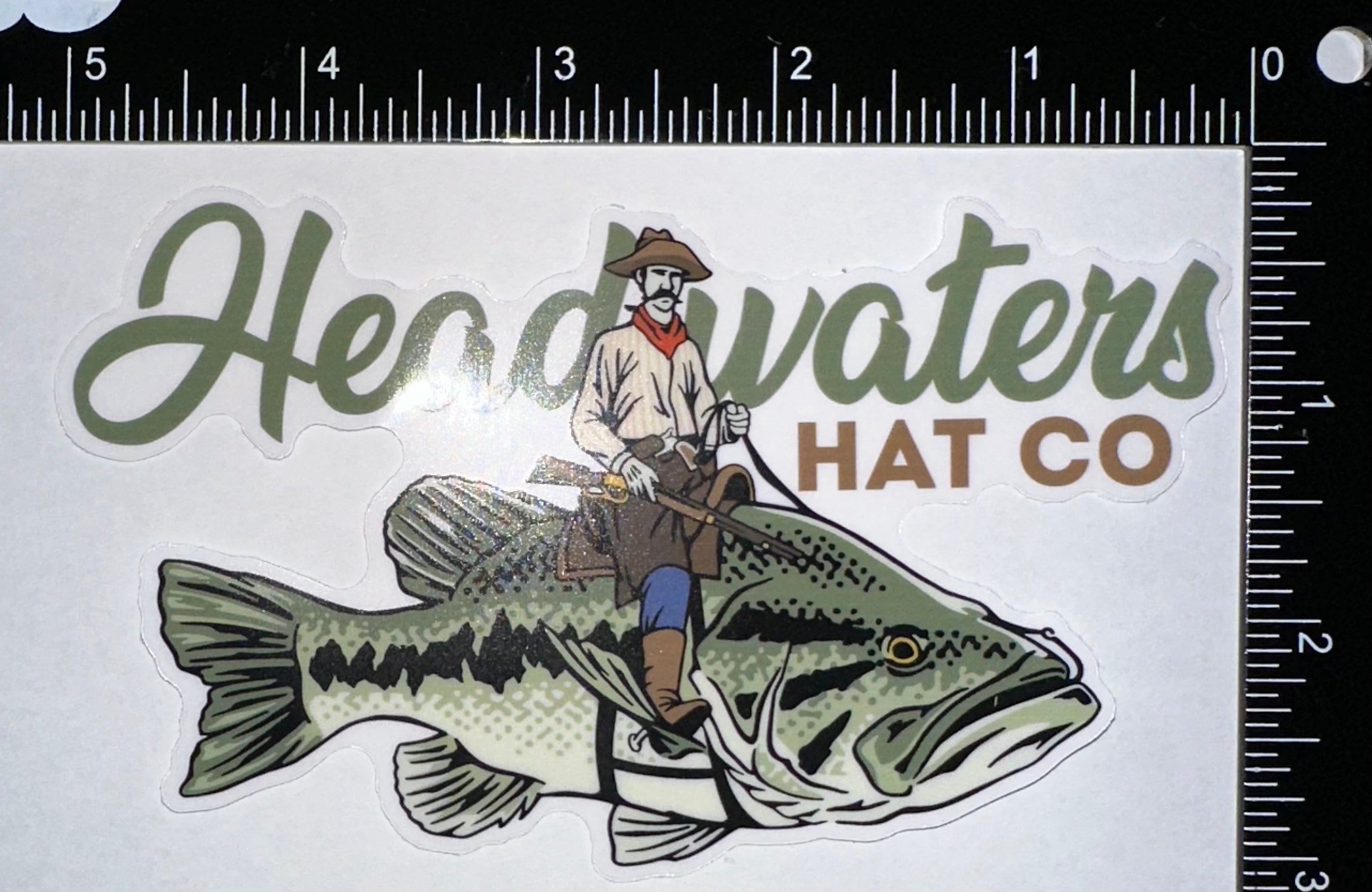 Bass Gunfighter Decal – Headwaters Hat Co