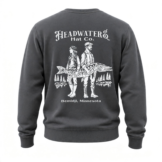 HHC Home Waters Founders Crewneck (faded black)