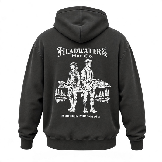 HHC Home Waters Founders Mid. Wt. Hoodie (faded black)