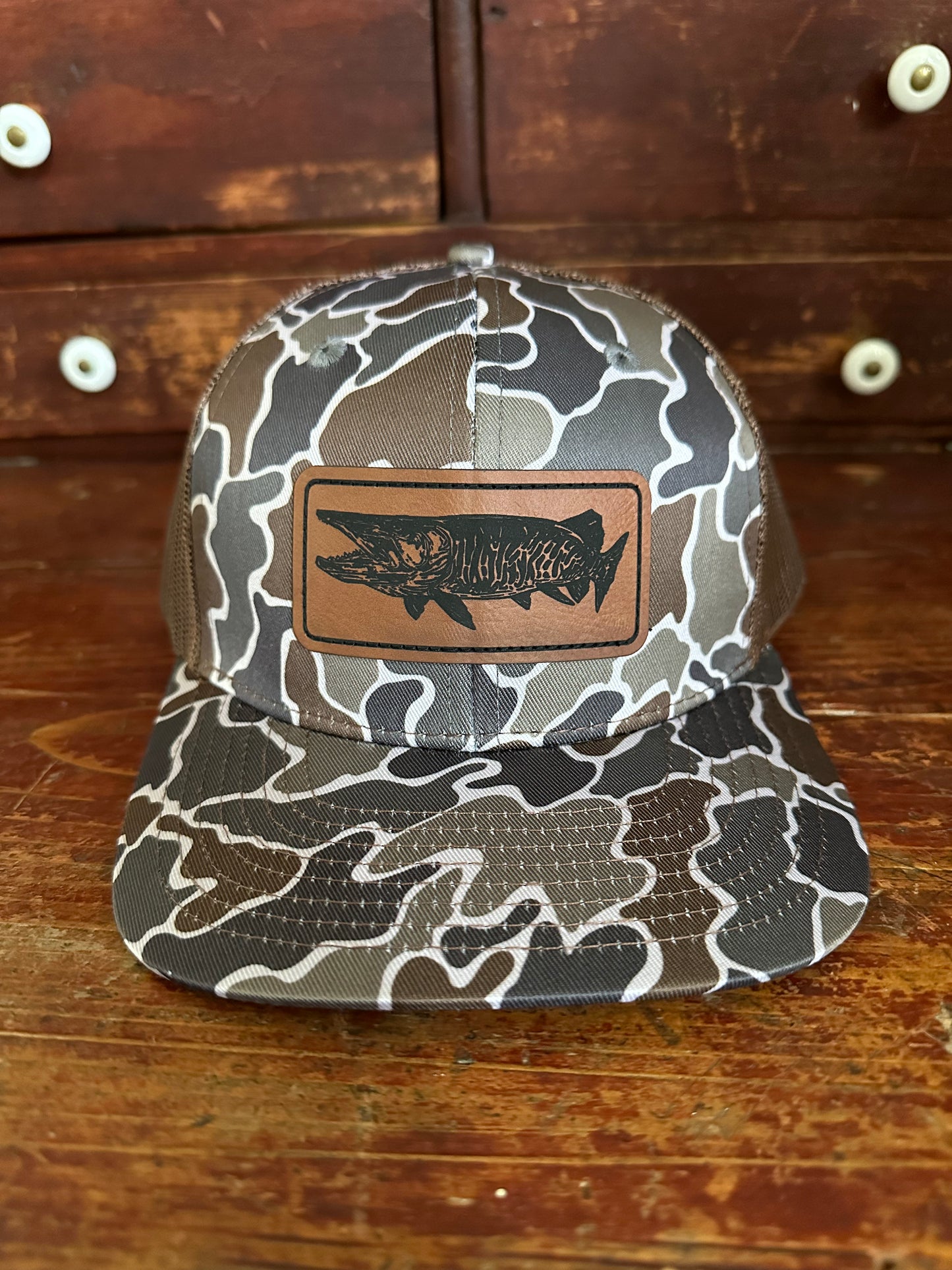 Musky Leather Dark Camo Trucker