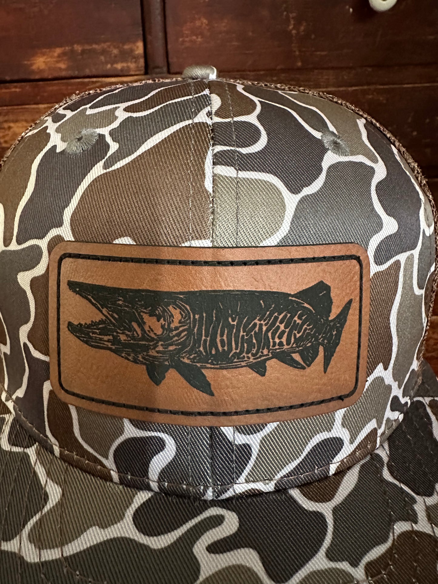 Musky Leather Dark Camo Trucker