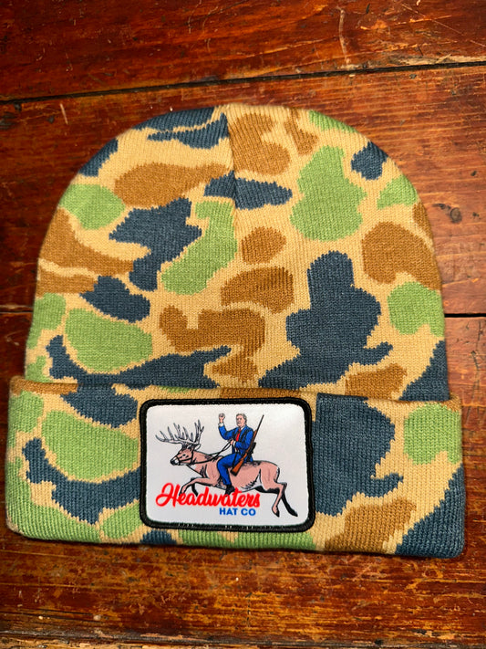 Trump Buck Field Camo Beanie