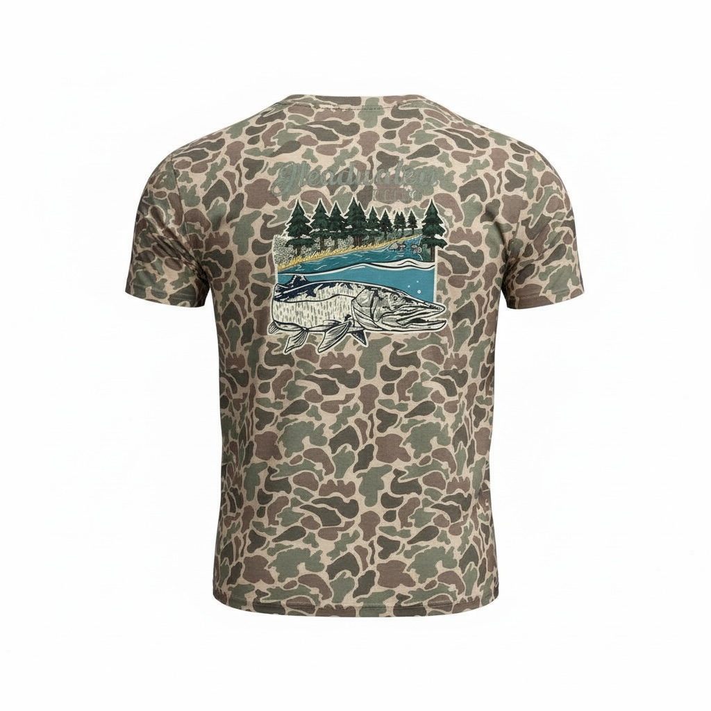Headwaters Musky Faded Camo Performance T