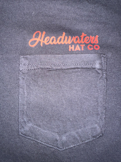 HHC Musky at the Headwaters Hvy Wt Pocketed T-Shirt (black color)