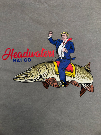 HHC Trump Musky Hvy Wt Pocketed T-Shirt (grey color)