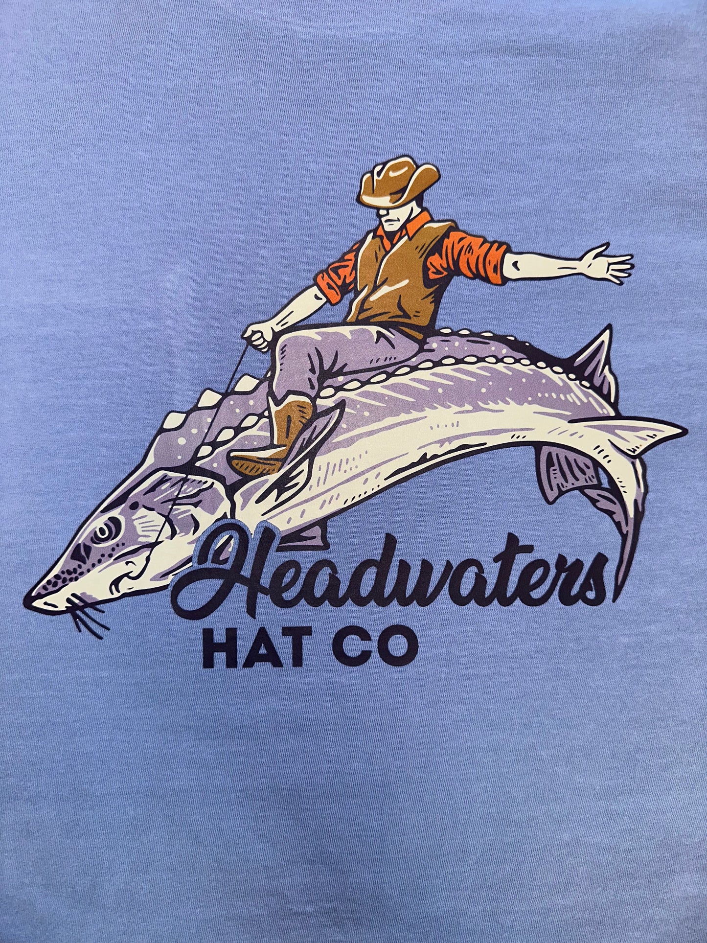 HHC Sturgeon Cowboy Hvy Wt Pocketed T-Shirt (washed denim color)