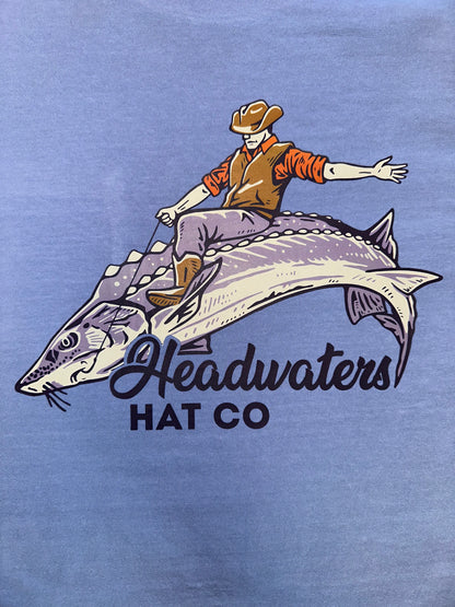 HHC Sturgeon Cowboy Hvy Wt Pocketed T-Shirt (washed denim color)