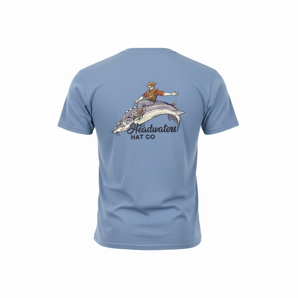 HHC Sturgeon Cowboy Hvy Wt Pocketed T-Shirt (washed denim color)