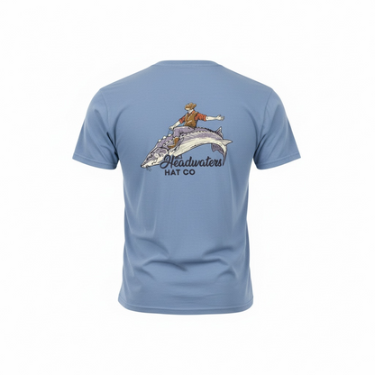 HHC Sturgeon Cowboy Hvy Wt Pocketed T-Shirt (washed denim color)