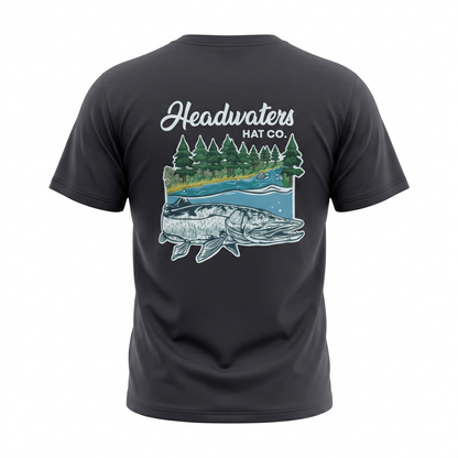 HHC Musky at the Headwaters Hvy Wt T-Shirt (black)
