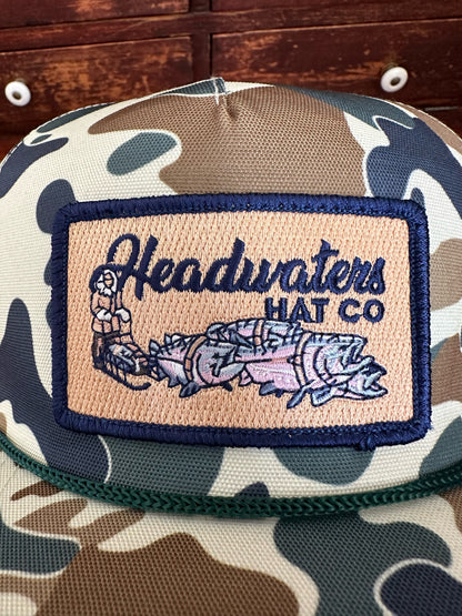 King Salmon Musher Camo Grandpa SnapBack